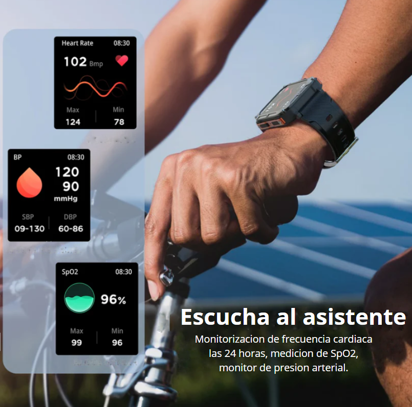 Smart watch C20 Pro para hombres con asistente de voz, llamada Bluetooth,para negocios, deportes y estar al aire libre, IP68 impermeable para Android e iOS